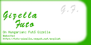gizella futo business card